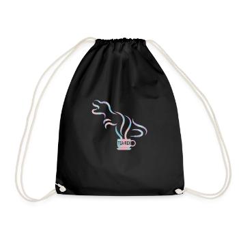 Tea Rex pastel - Drawstring Bag - black - Front