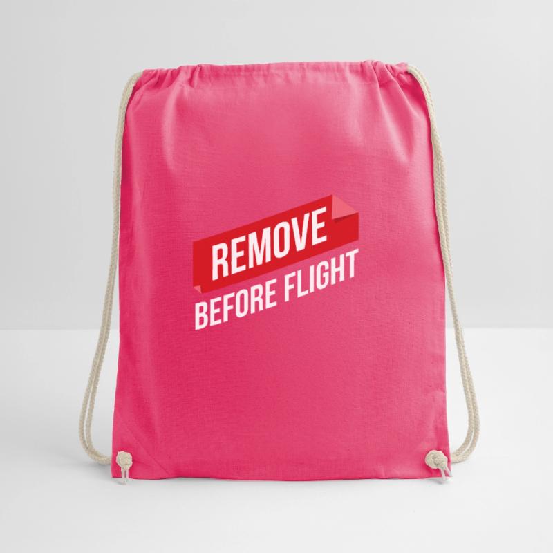 Remove Before Flight Pilot gift idea Drawstring Bag