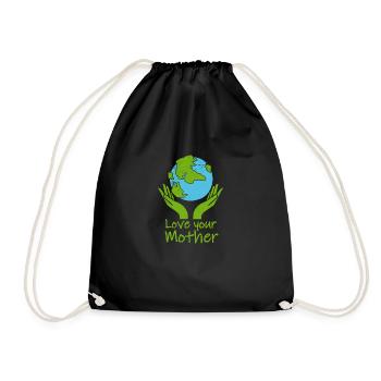 Jour de la terre aime votre cadeau d'amant de mère nature - Sac de sport léger - noir - Devant