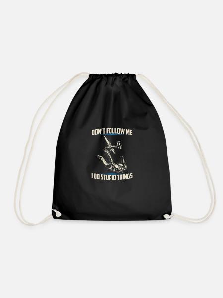Skydiving | Skydive skydiving gifts - Drawstring Bag - black