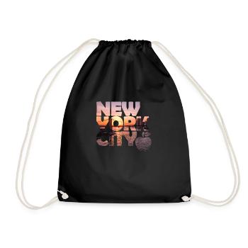 New York skyline - Drawstring Bag - black - Front