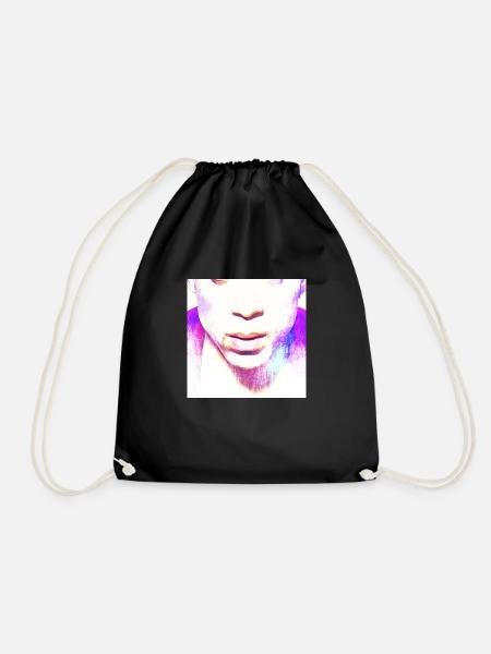 Mundschutz für P-rince Fans | Purple Hero Maske - Turnbeutel - Schwarz