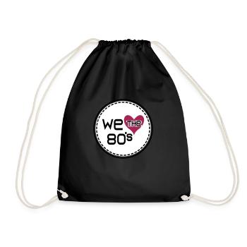 We love the 80s - Drawstring Bag - black - Front