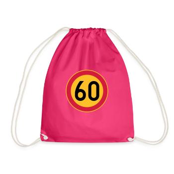 60 limit / speed limit - Drawstring Bag - fuchsia - Front