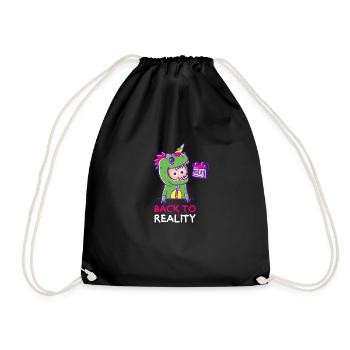BACK TO REALITY - Drawstring Bag - black - Front