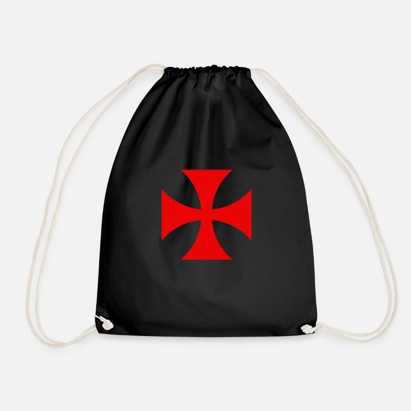 Templerkreuz - Turnbeutel - Schwarz