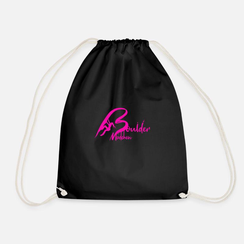 Boulder Mädchen Bouldern Pink Geschenk Boulderin - Turnbeutel - Schwarz