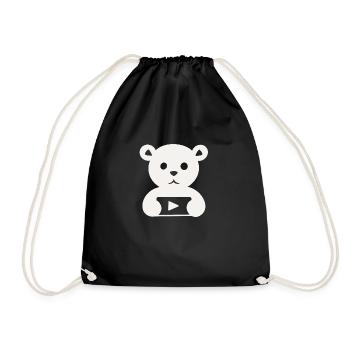 Teddybär creator youtube - Turnbeutel - Schwarz - Vorne