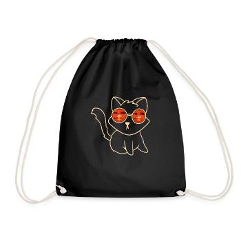 cat explosion - Katzen Explosion - Turnbeutel - Schwarz - Vorne