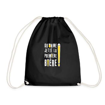 QU'ON ME JETTE LA 1ÈRE BIÈRE ! - Sac de sport léger - noir - Devant