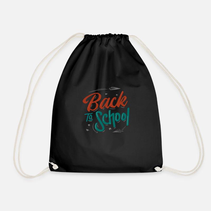 Back to school - Drawstring Bag - black