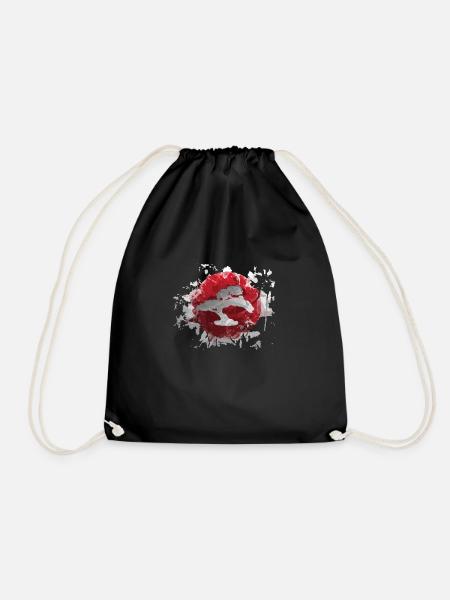 Bonsai used look - Drawstring Bag - black