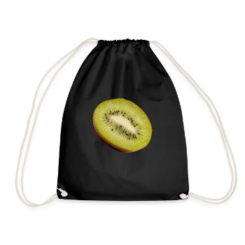Kiwi - Drawstring Bag - black - Front