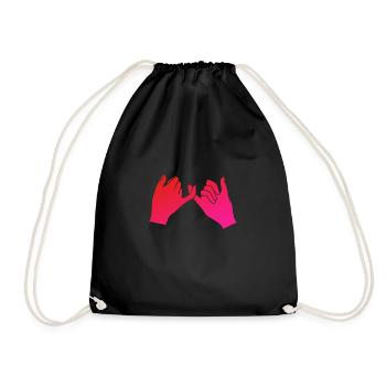 Pinky Swear Pinky Promise Idée cadeau couple - Sac de sport léger - noir - Devant