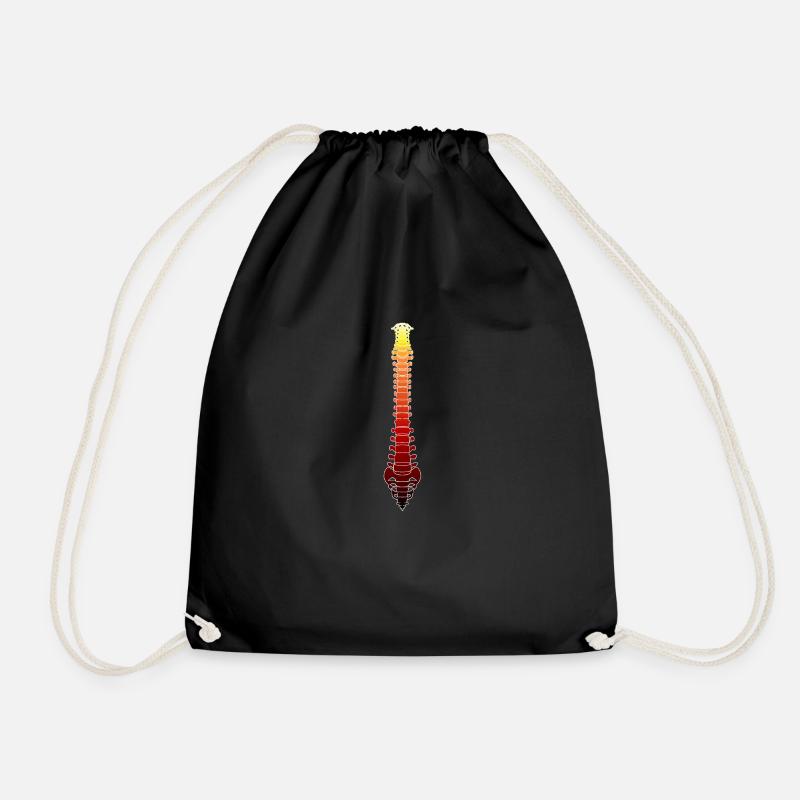 Incandescent Spine - Drawstring Bag - black