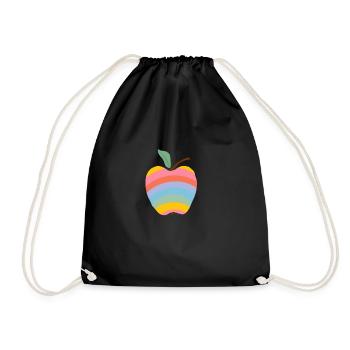 Rainbow Apple - Turnbeutel - Schwarz - Vorne