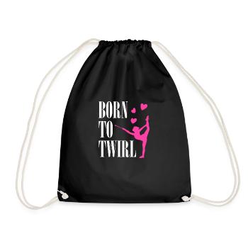 Idée cadeau Baton Twirling Born To Twirl - Sac de sport léger - noir - Devant
