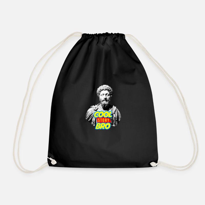 Marcus Aurelius: „Cool Story Bro“ 2 - Turnbeutel - Schwarz