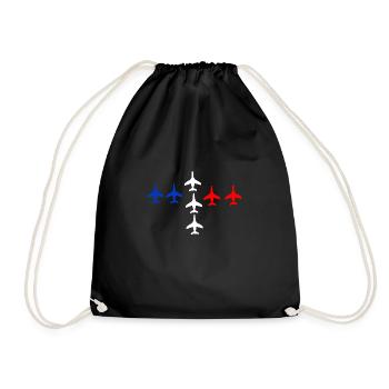 Patrouille de France meeting aérien armée de l'air - Sac de sport léger - noir - Devant