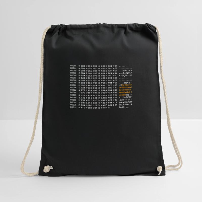 Bitcoin Block 0 Code Drawstring Bag