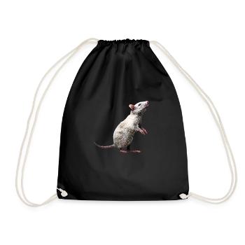 Ratte - Turnbeutel - Schwarz - Vorne