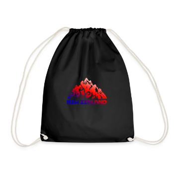 Maori New Zealand Mountain Tribal Tattoo Gift - Drawstring Bag - black - Front