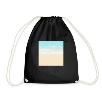 Strand Urlaub Neck Gator Beach Foto - Turnbeutel - Schwarz - Vorne