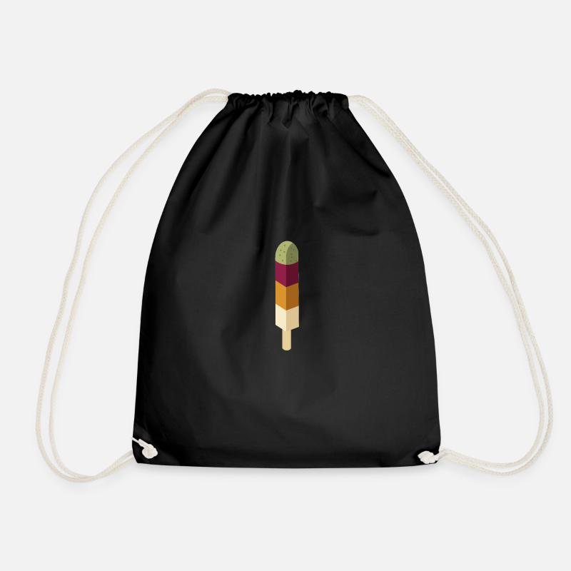 Cactus ice cream - Drawstring Bag - black