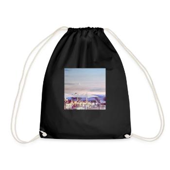 Tuscany beach bar - Drawstring Bag - black - Front