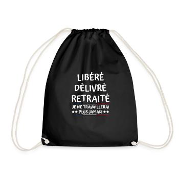 Libéré Délivré Retraité - Sac de sport léger - noir - Devant