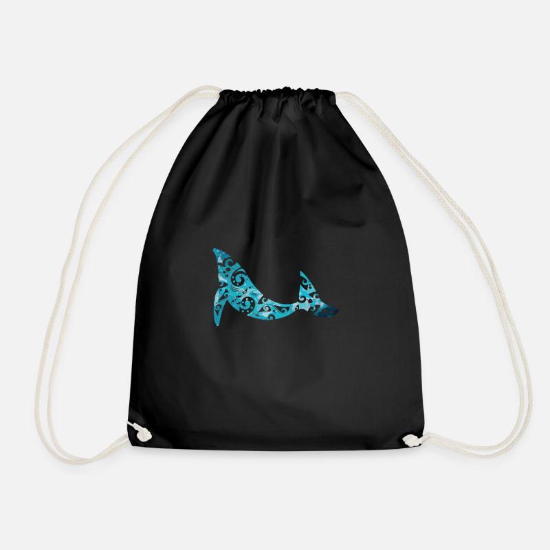 Maori Buckelwal Polynesien Tribal Tattoo Geschenk - Turnbeutel - Schwarz