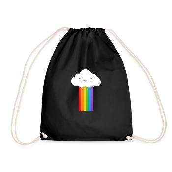 Cloud - Drawstring Bag - black - Front