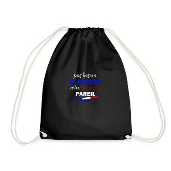 Pas besoin d'abdos avec un smile pareil - Sac de sport léger - noir - Devant