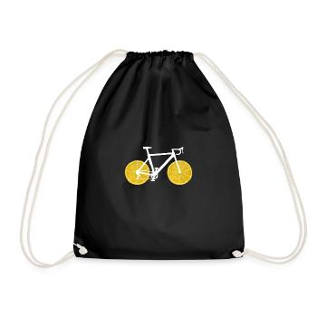 Lemon bike - Drawstring Bag - black - Front