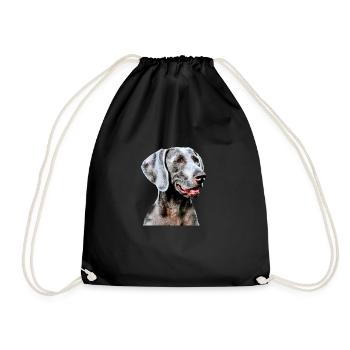 Weimaraner - Turnbeutel - Schwarz - Vorne