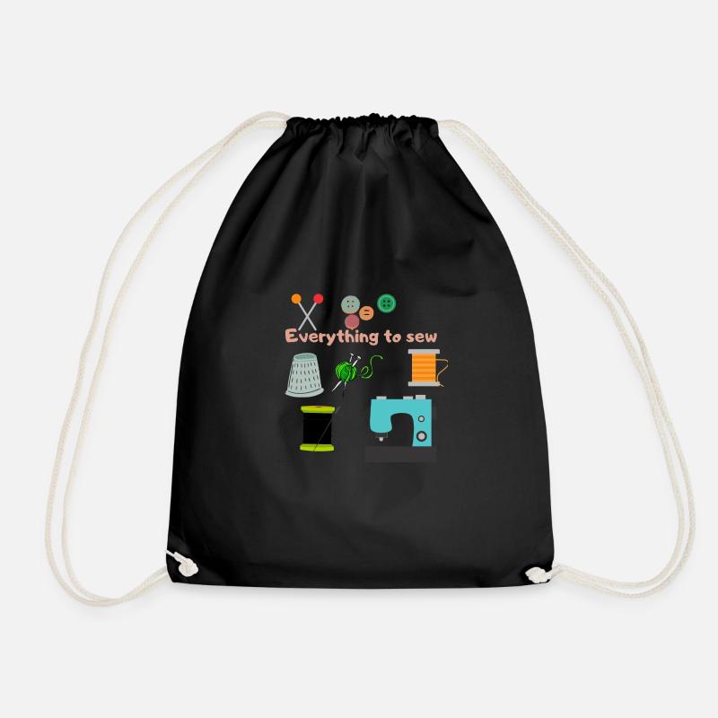 EVEYTHING TO SEW - Drawstring Bag - black