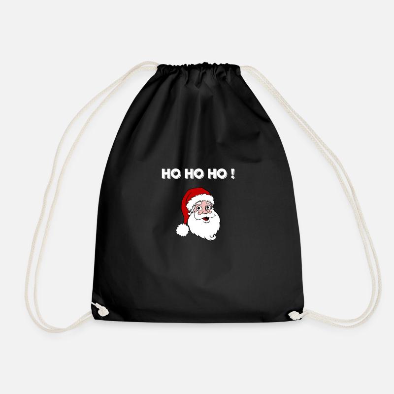 HO HO HO HO! Design Weihnachtsmann! - Turnbeutel - Schwarz