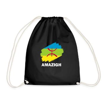 Amazigh - Drawstring Bag - black - Front