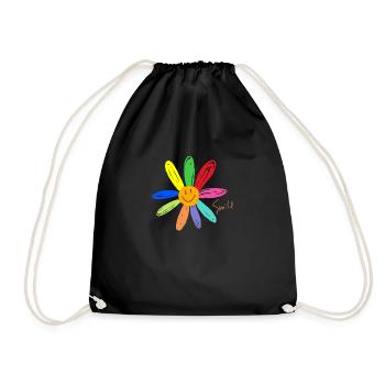 Fleur de sourire - Sac de sport léger - noir - Devant