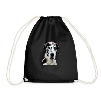 Deutsche Dogge - Turnbeutel - Schwarz - Vorne