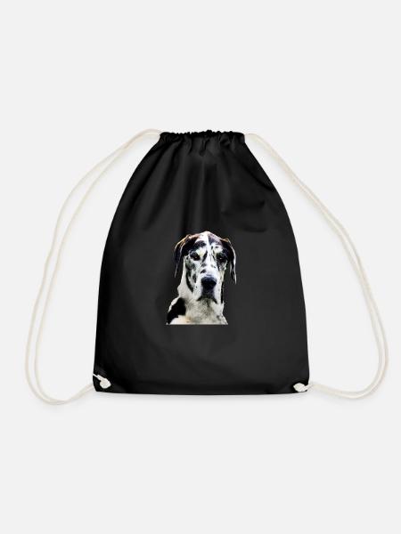 Deutsche Dogge - Turnbeutel - Schwarz