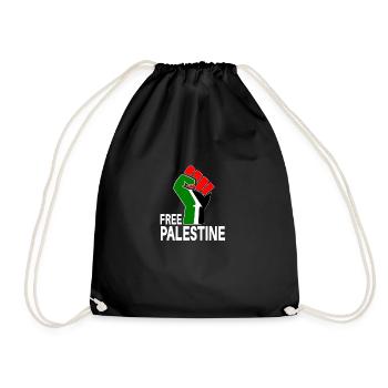 Free Palestine - Drawstring Bag - black - Front