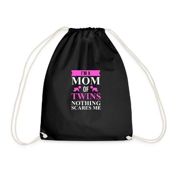 Je suis une maman de jumeaux rien ne me fait peur idée cadeau - Sac de sport léger - noir - Devant