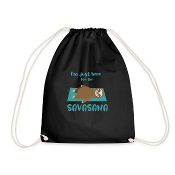 Je suis juste ici pour le cadeau d'amant de yoga Savasana - Sac de sport léger - noir - Devant