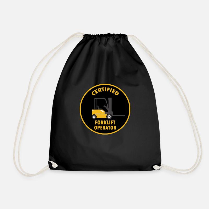Certified forklift operator - Drawstring Bag - black