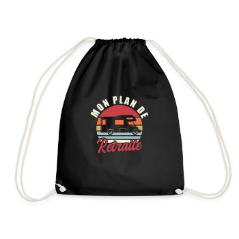 mon plan de retraite camping car - Sac de sport léger - noir - Devant