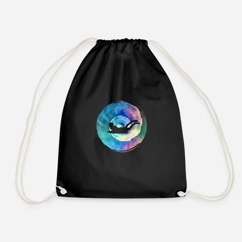 Idée cadeau surf double exposition art bodyboard - Sac de sport léger - noir