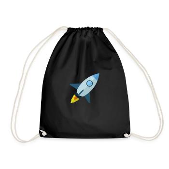 rocket - Drawstring Bag - black - Front