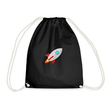 rocket - Drawstring Bag - black - Front