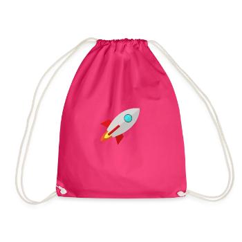 rocket - Drawstring Bag - fuchsia - Front